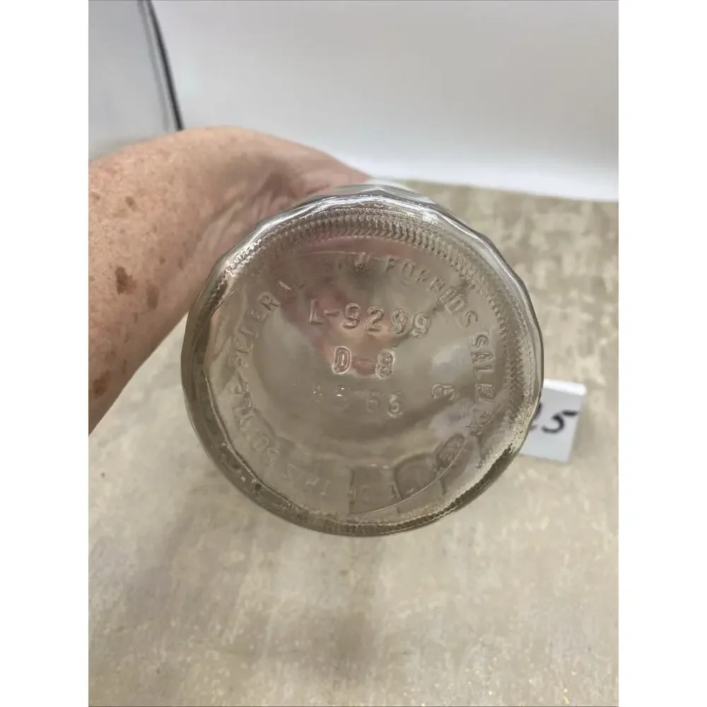 Vintage Art Glass Liquor Decanter FEDERAL LAW FORBIDS SALE RE-USE Bottle Barware